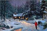 Thomas Kinkade Christmas Miracle painting